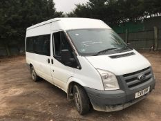 FORD TRANSIT 115T300 CREWBUS WITH 9 SEATS AND TOOL STORAGE AREA. REG:CV11 EWR