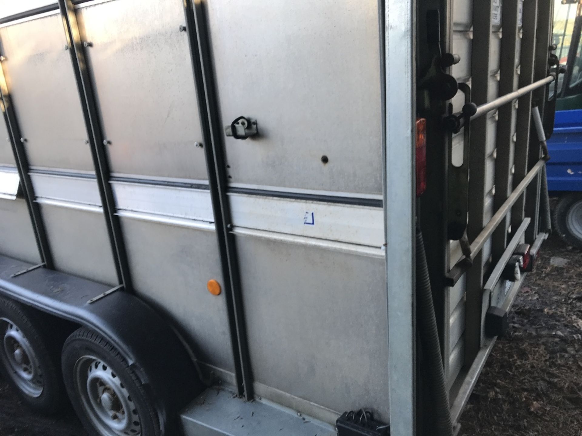 Ifor Williams triaxled livestock trailer with sheep decks, yr2012, previously lightly damaged/ - Image 6 of 11