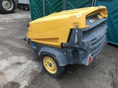 ATLAS COPCO XAS37 COMPRESSOR YEAR 2007 BUILD. PN:3741FC. WHEN TESTED WAS SEEN TO RUN AND MAKE AIR (