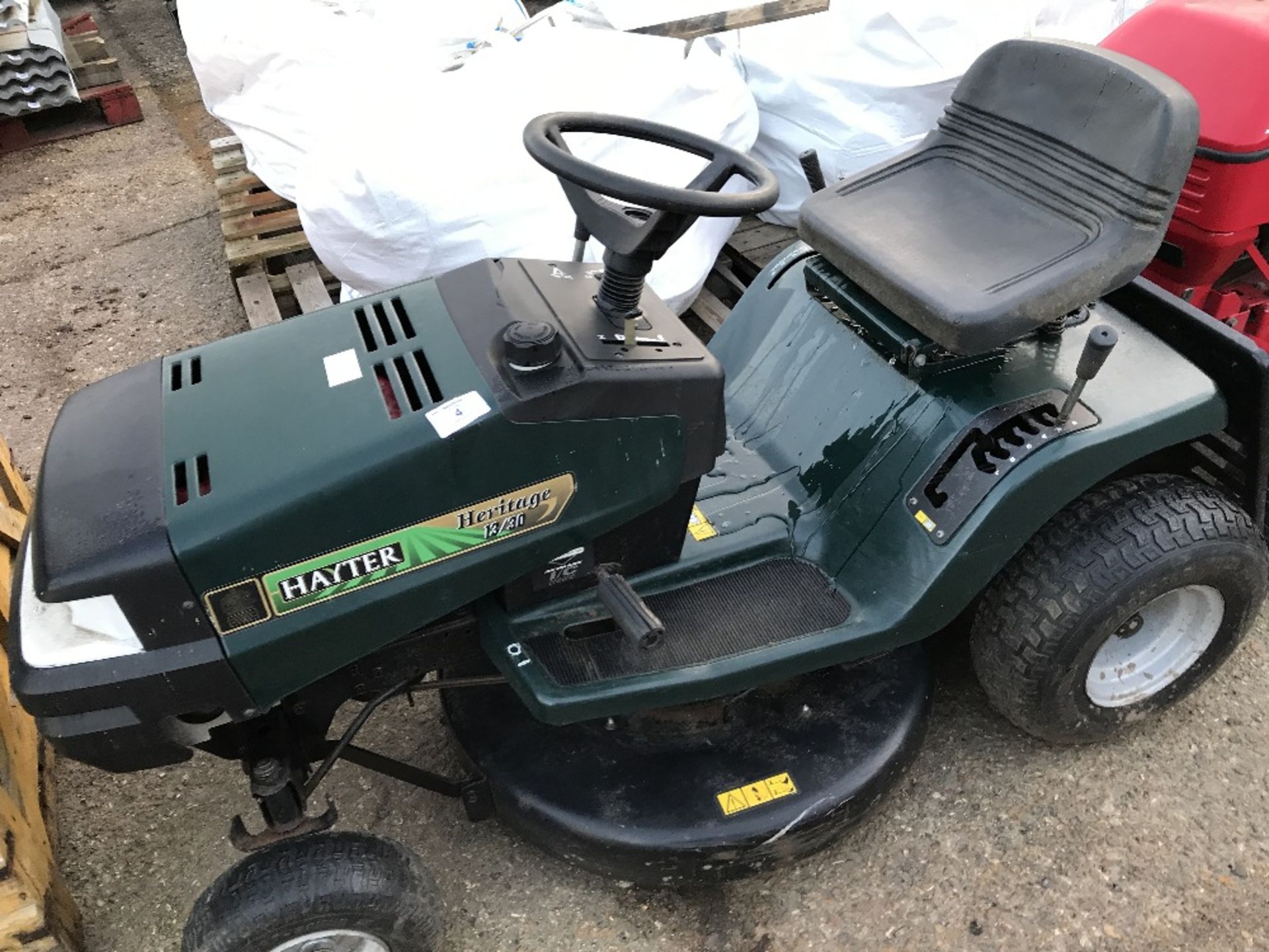 HAYTER HERITAGE RIDE ON MOWER, 13/30 NO BATTERY, CONDITION UNKNOWN NO VAT ON HAMMER PRICE