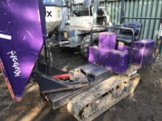 KUBOTA KC110HR TRACKED DUMPER YR2010 SN: 10263 WHEN TESTED WAS SEEN TO RUN AND DRIVE ALTHOUGH BELT