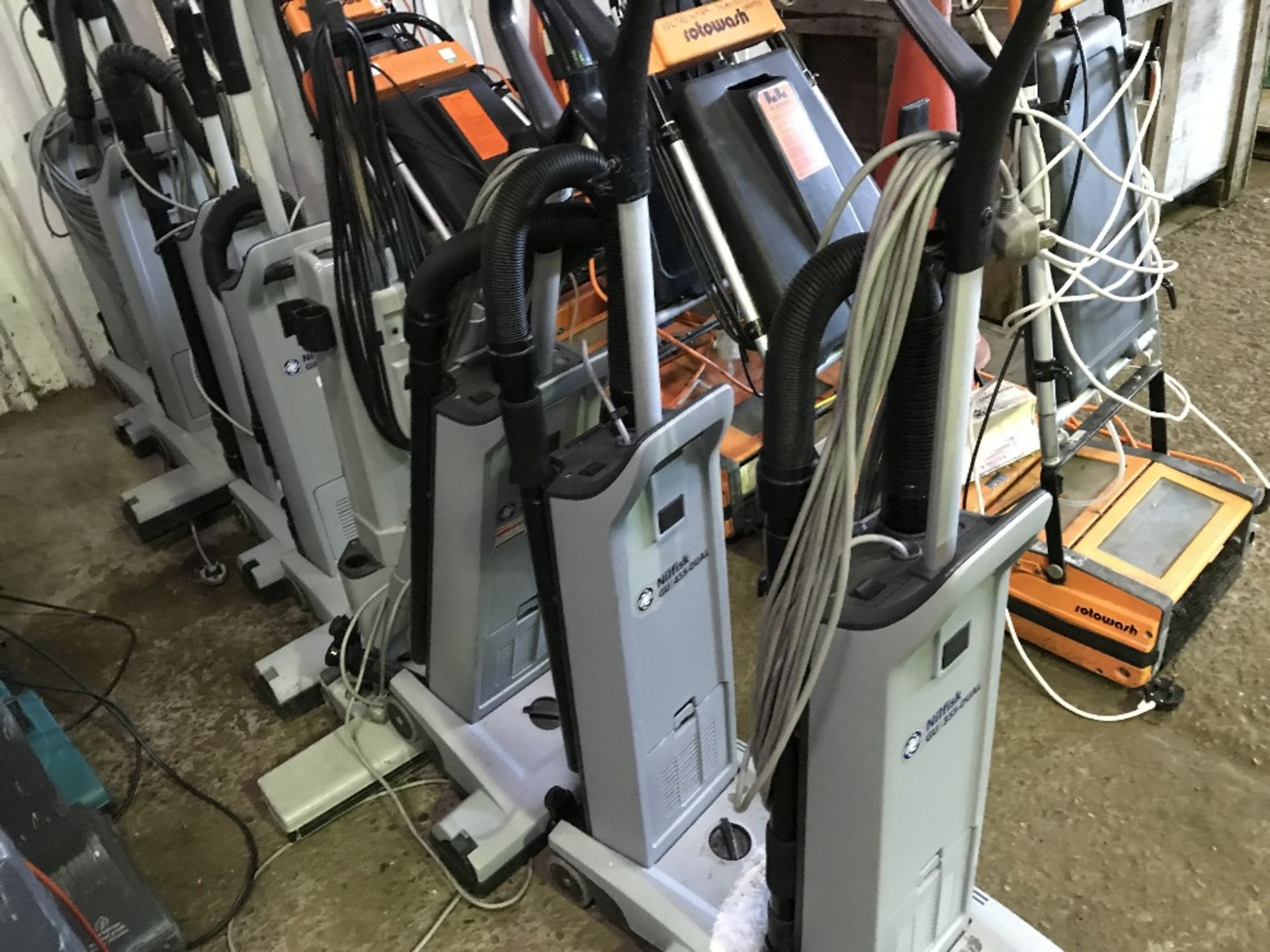 8 X NILFISK VACUUM CLEANERS...SOURCED FROM LARGE CONTRACT CLEANING COMPANY.....THIS ITEM MAY BE