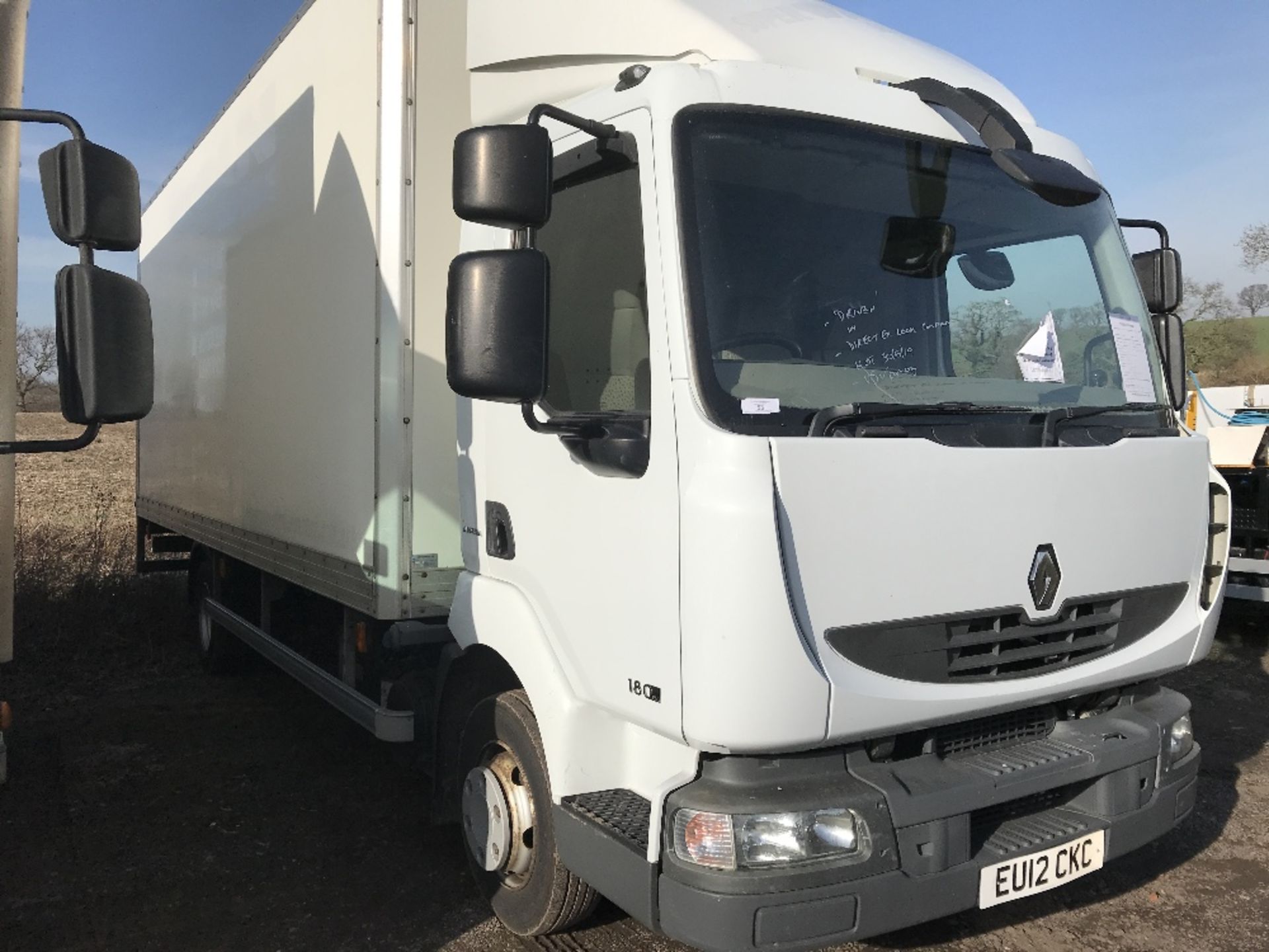 Renault Midlum 7500Kg box lorry with tail lift, reg. EU12 CKC, WITH V5. TEST TO 30.6.2019. Direct ex