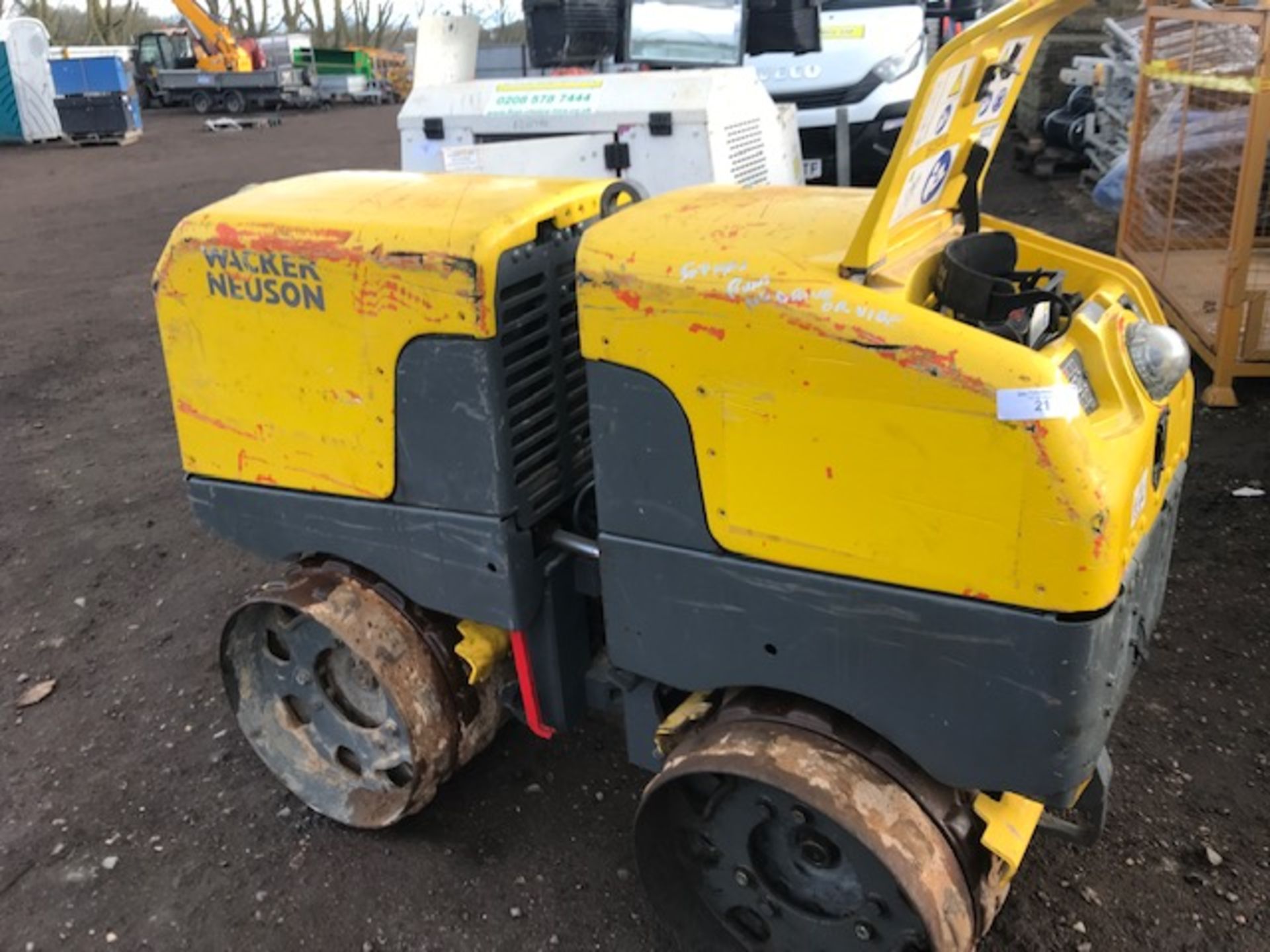 WACKER NEUSON TRENCH ROLLER WITH REMOTE CONTROL 507 REC HRS, YEAR 2014. PN:8252FC WHEN TESTED WAS