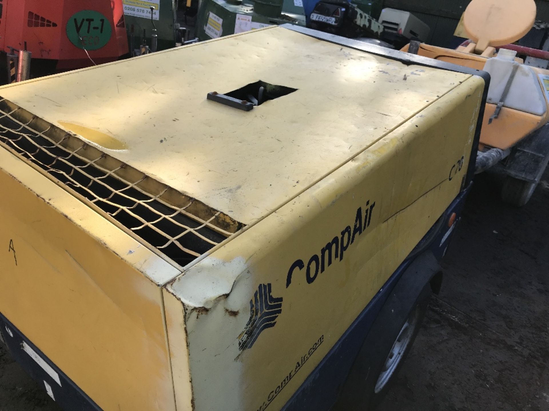 Compair c20 year 2007 trailed air compressor SN;WCA1A110771630106 WHEN TESTED WAS SEEN TO RUN AND - Image 4 of 4