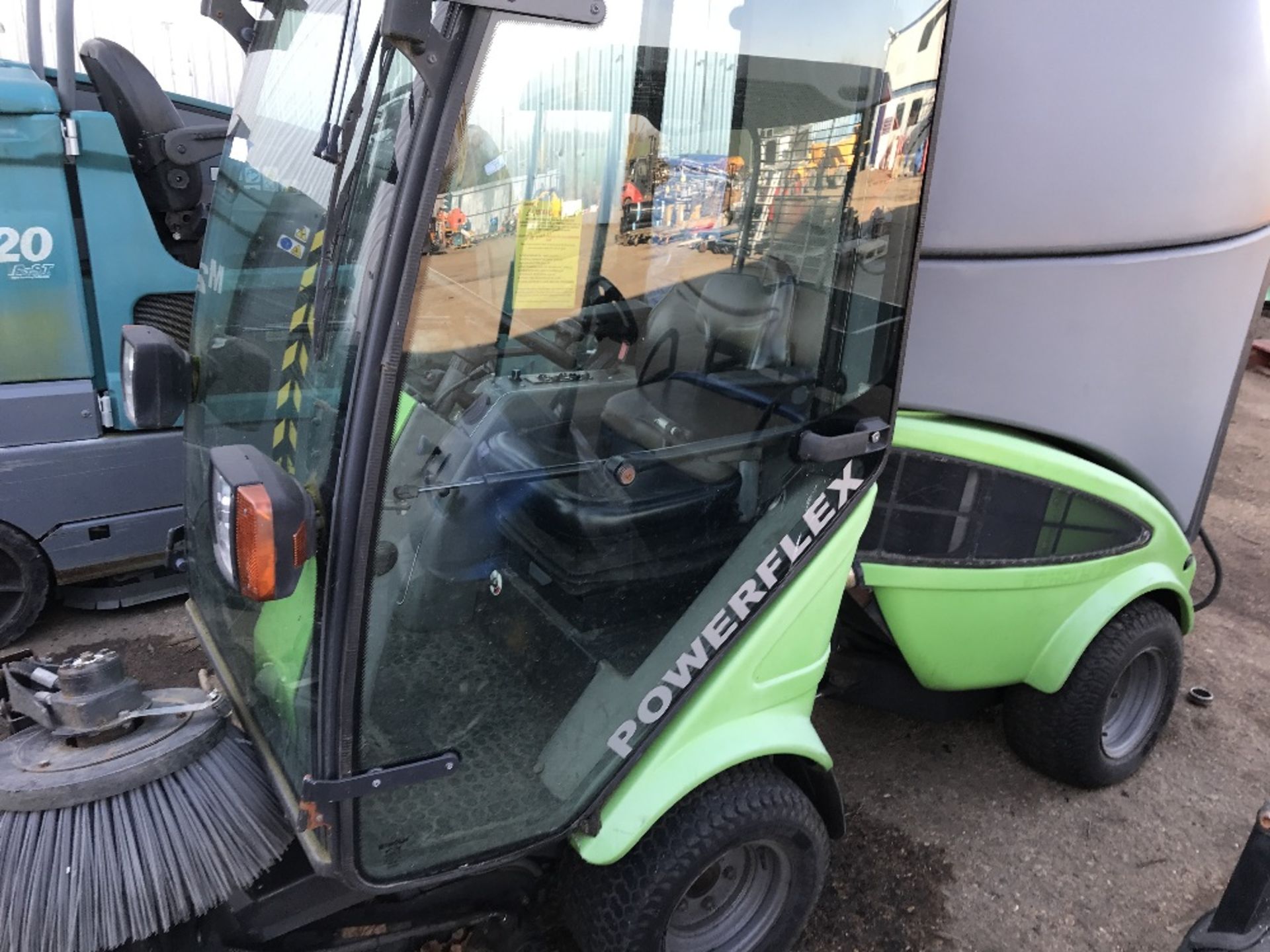 POWERFLEX EGHOLM 2200 CABBED SWEEPER UNIT. YEAR 2009. NO KEY....SOURCED FROM LARGE CONTRACT CLEANING