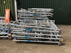 LARGE QUANTITY OF ALUMINIUM PODIUM FRAMES/PARTS, NOT COMPLETE/SOME DAMAGED