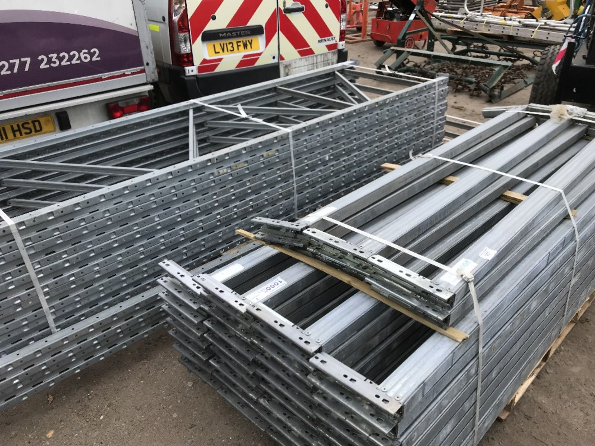 QTY OF GALVANISED PALLET RACKING 14FT AND 9FT HEIGHT APPROX Sold Under The Auctioneers Margin