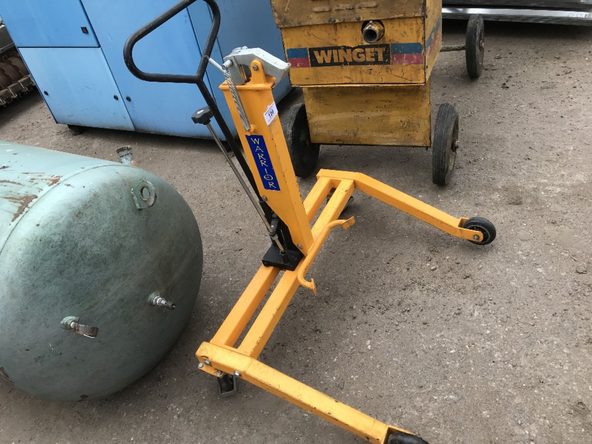 Wheeled barrel lifting trolley Sold Under The Auctioneers Margin Scheme, NO VAT Charged on the