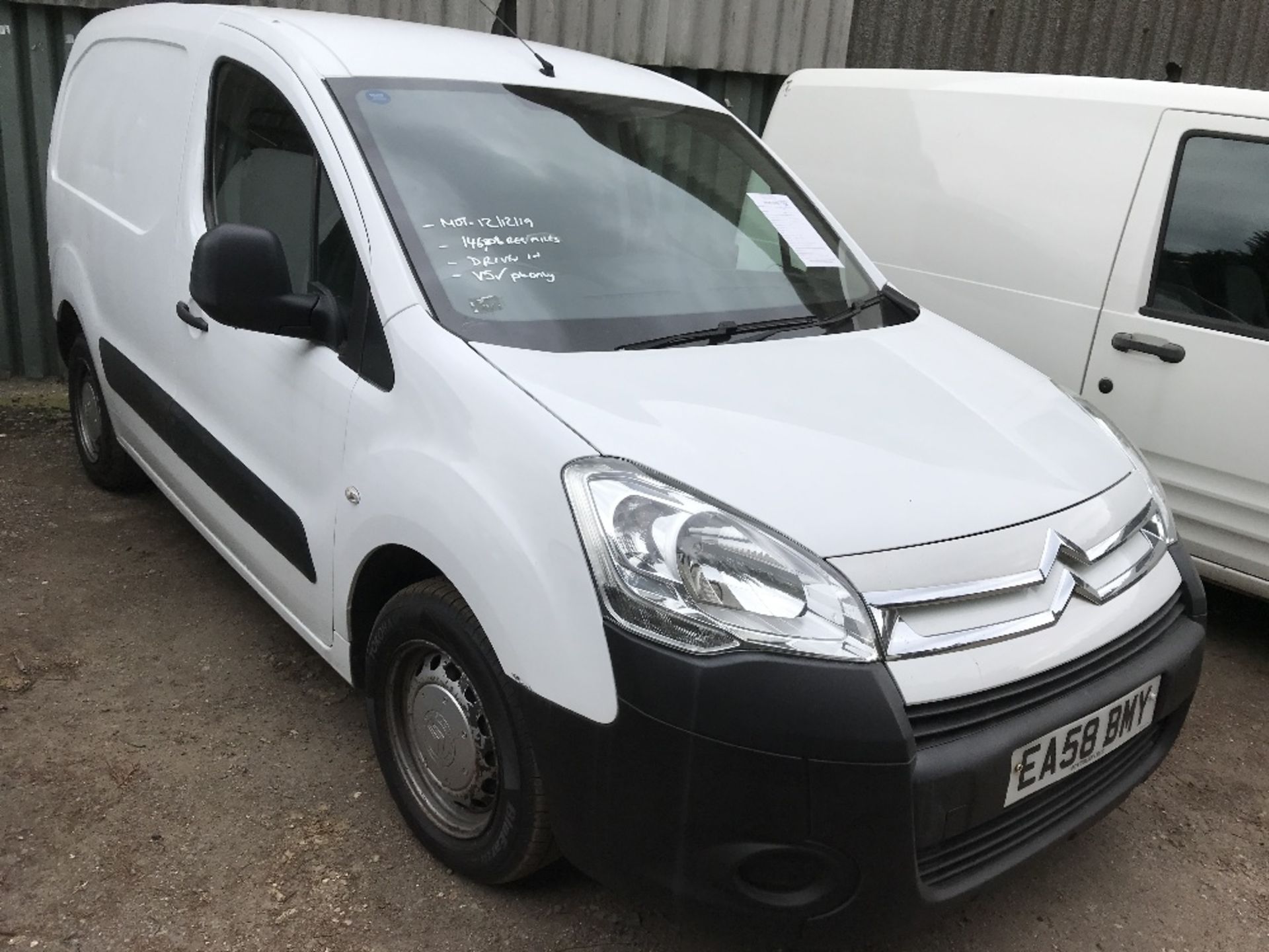 Citroen Berlingo panel van, white, reg. EA58 BMY. TEST TO 12.12.2019. FIRST REG. DEC.2008 WITH V5 - Image 3 of 6