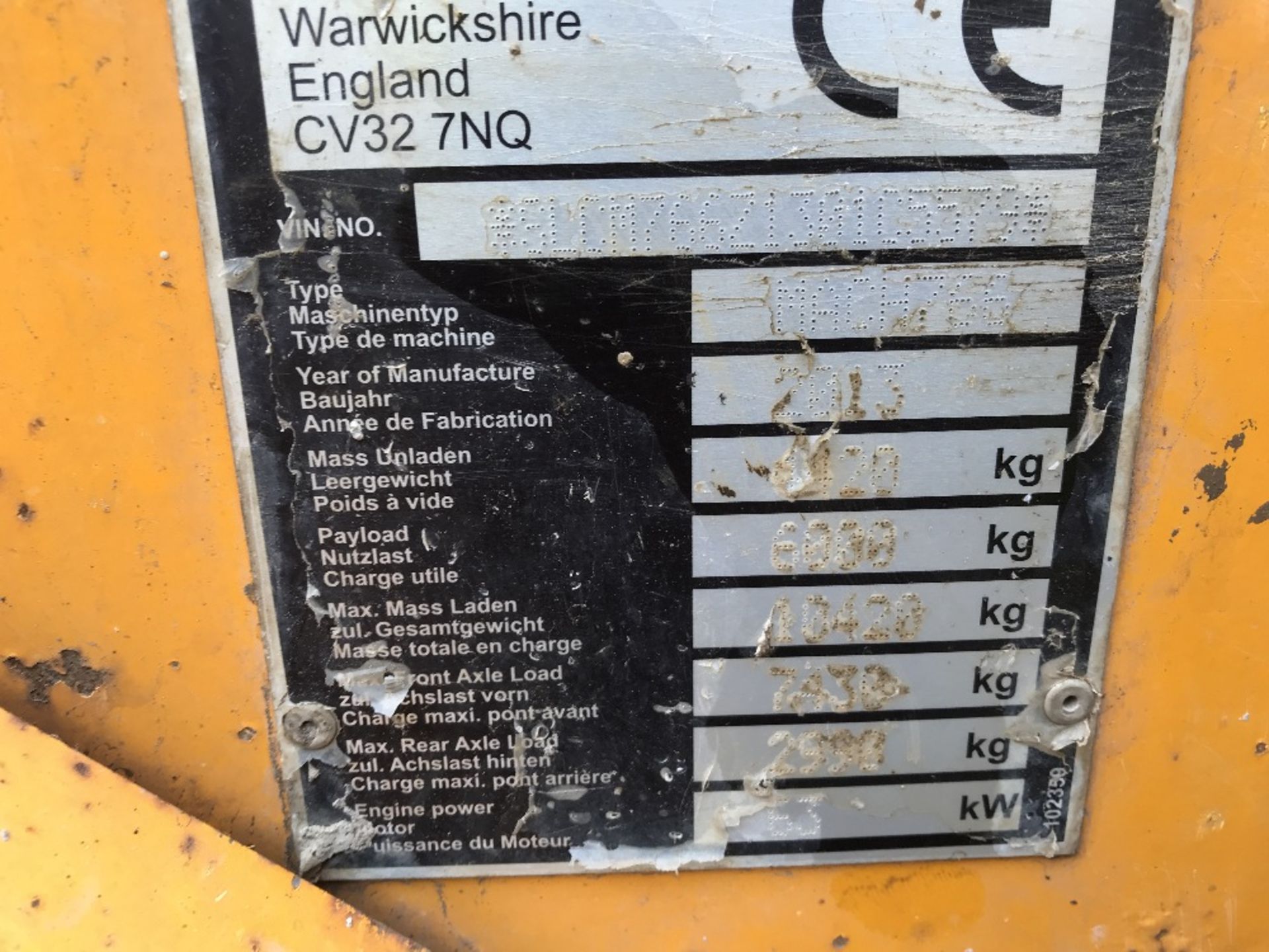 Thwaites 6tonne swivel skip dumper, yr2013 build SN;SLCM766Z1301C5579 421 REC HRS when tested was - Image 3 of 5