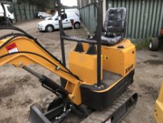 Rhinocerous mini digger, yr2018, unused starts, drives, slews and digs