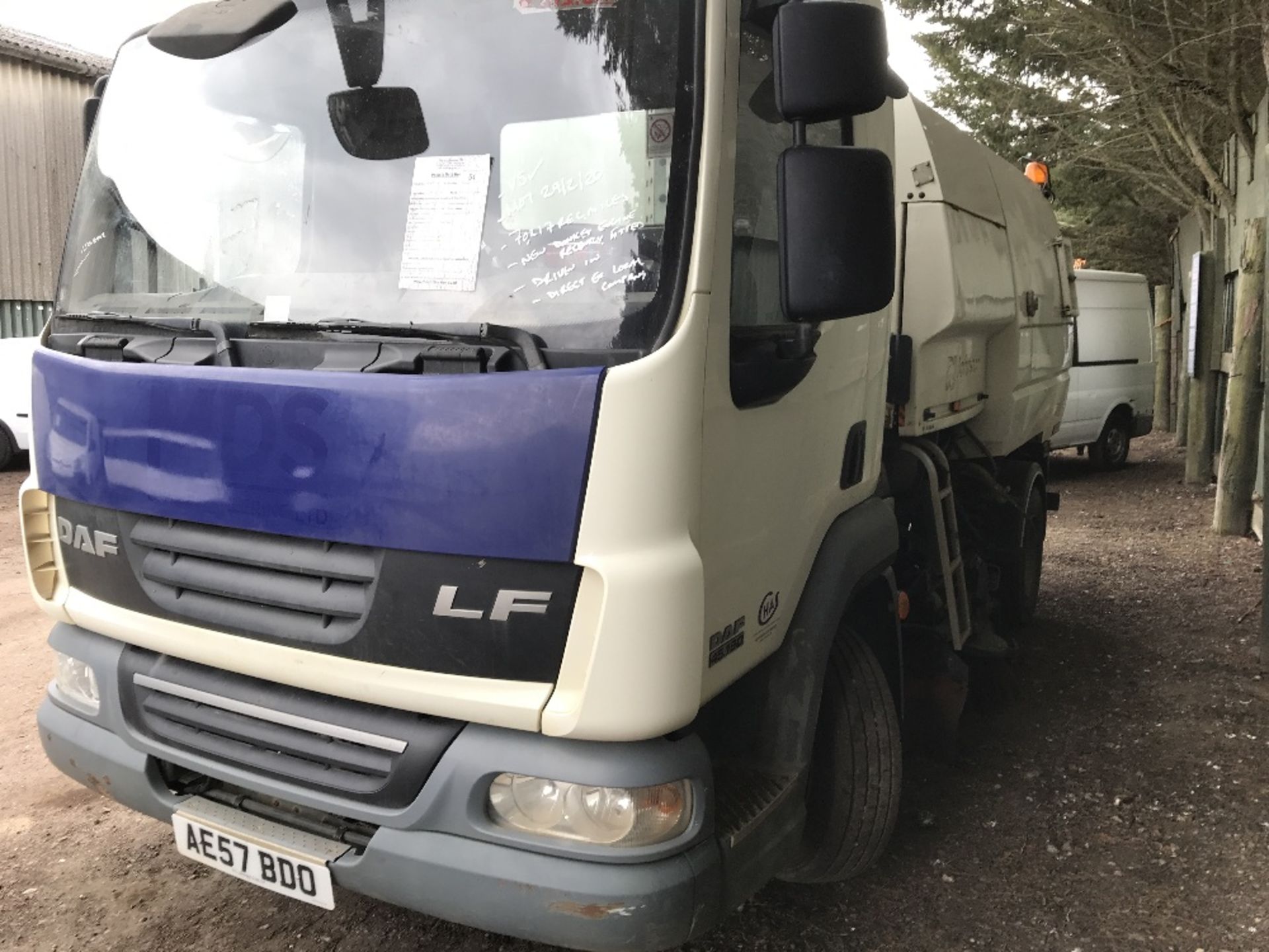 DAF 45.160 road sweeper with Johnson equipment, reg. AE57 BDO. New donkey engine recently fitted,