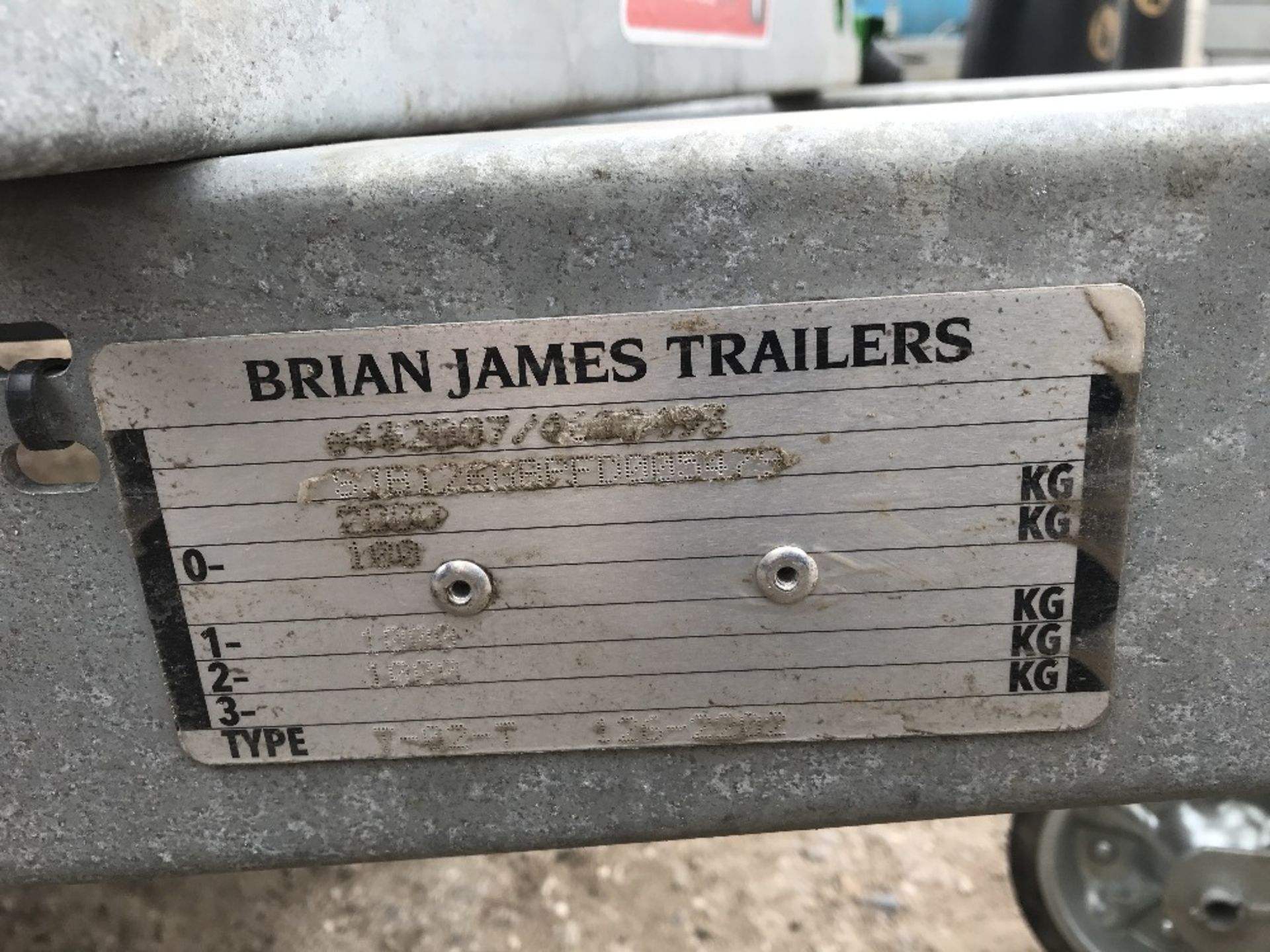 BRIAN JAMES TRAILER, 2000Kg, WITH KEYS SN: 5479 - Image 6 of 6