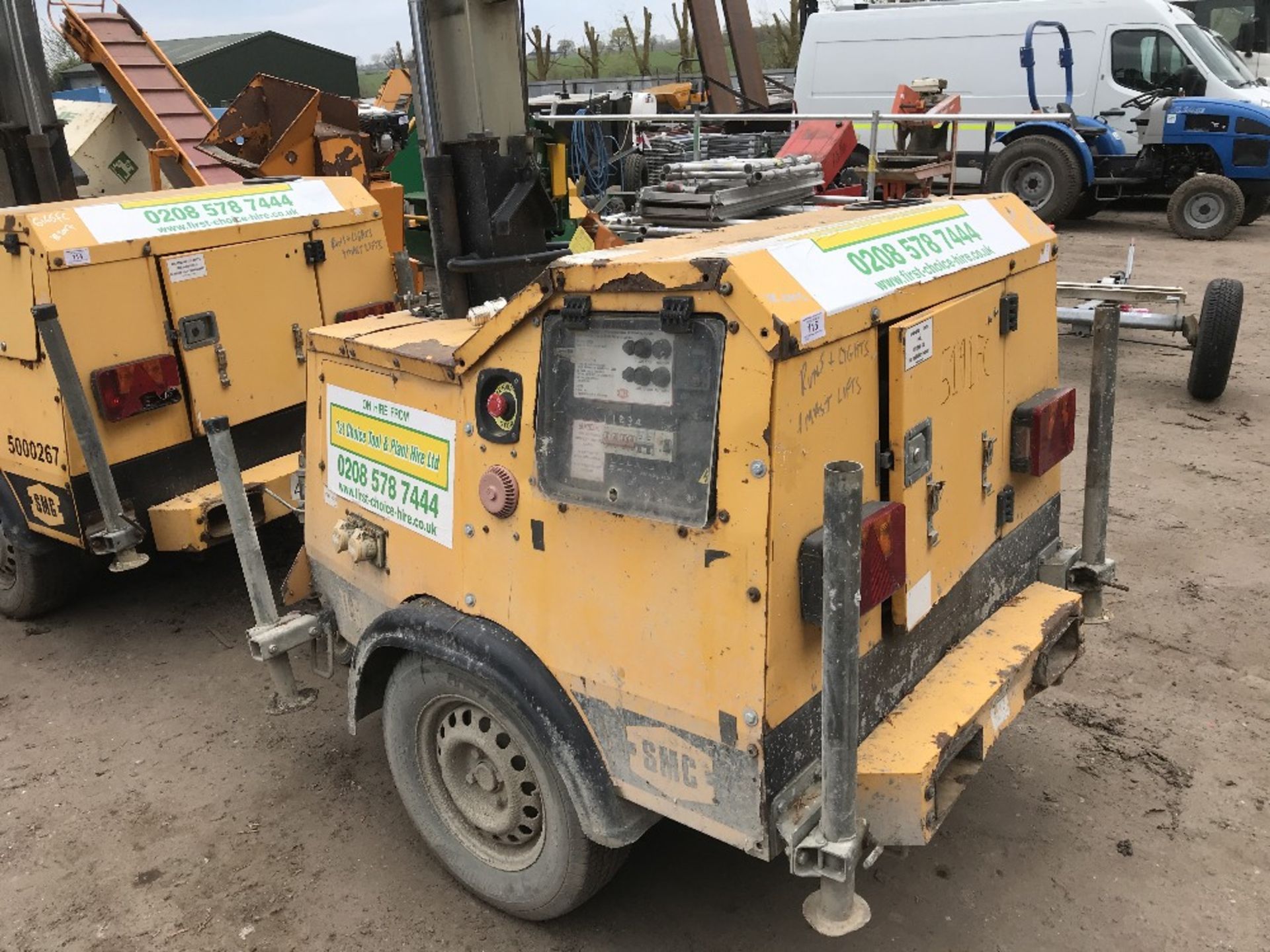 SMC TL90 towed lighting tower, yr2006 PN: 5191FC when tested was seen to run and make light