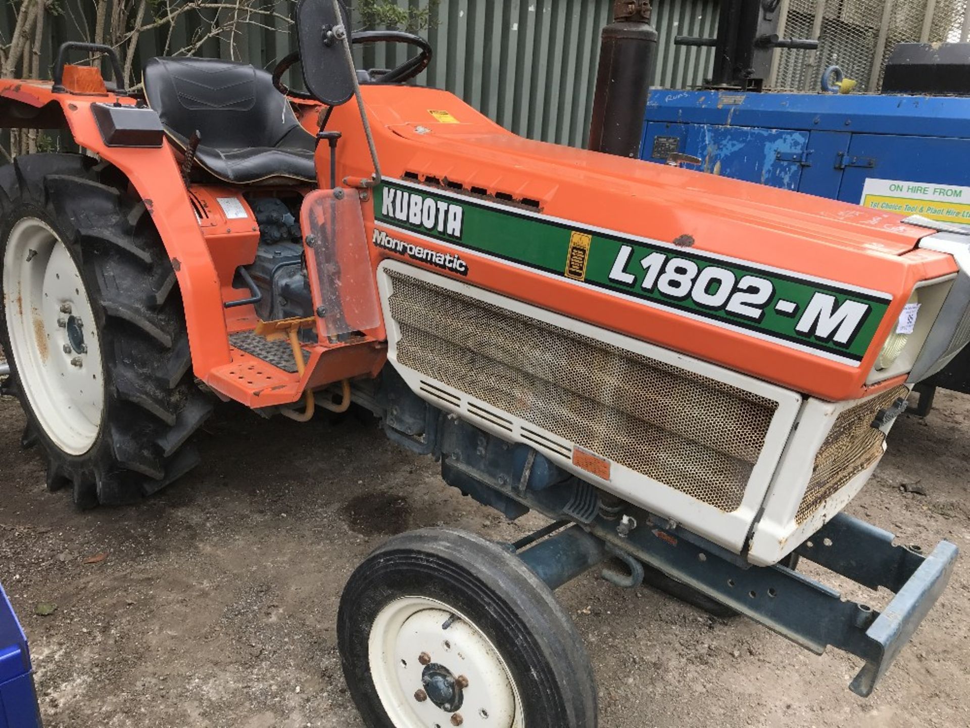 Kubota L1802 compact tractor 2WD SN:22913 when tested was seen to start, drive steer and brake