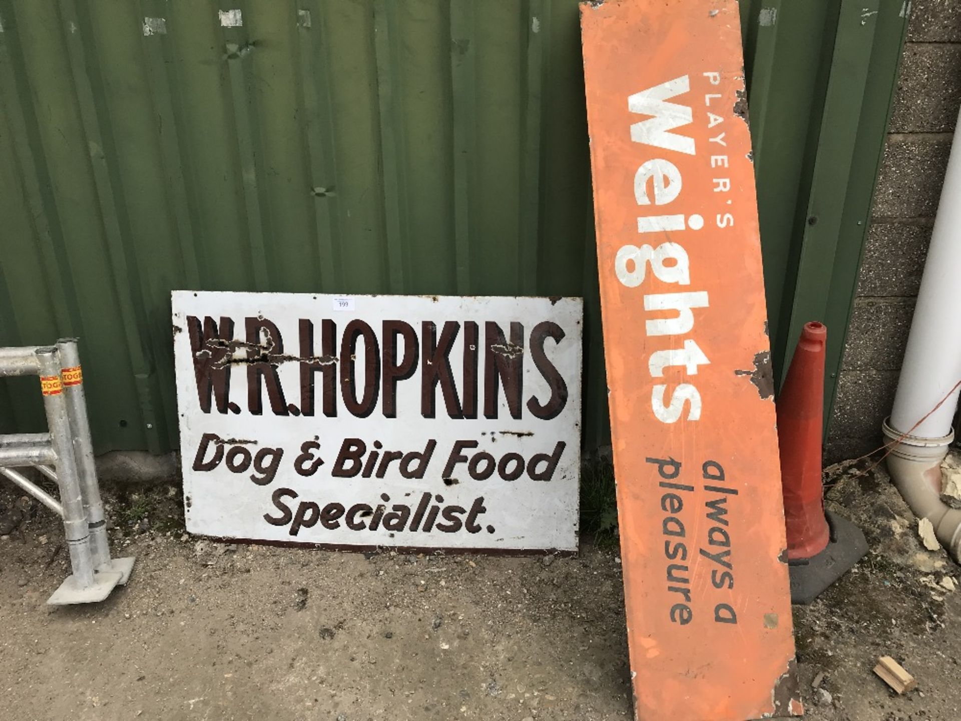 2 X OLD ENAMEL SIGNS Sold Under The Auctioneers Margin Scheme, NO VAT Charged on the hammer price of