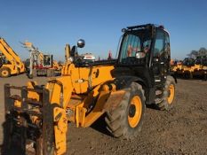 2015 JCB 535 125 HI VIZ TELEHANDLER, SWAY, HYDRAULIC FORK SIDE SHIFT ATTATCHMENT, SN: 02349819,