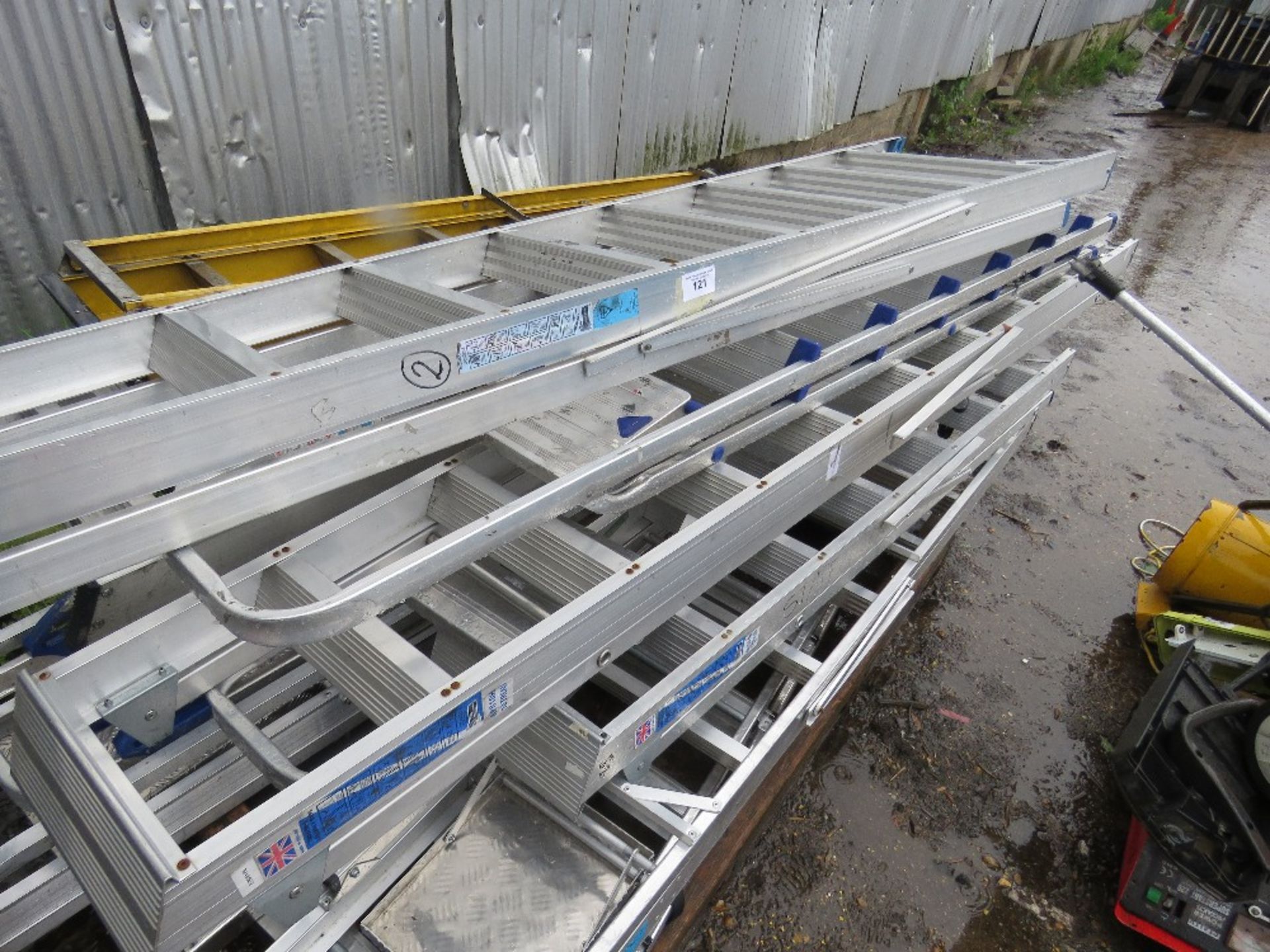 APPROX 12 X ASSORTED STEP LADDERS, MAINLY ALUMINIUM