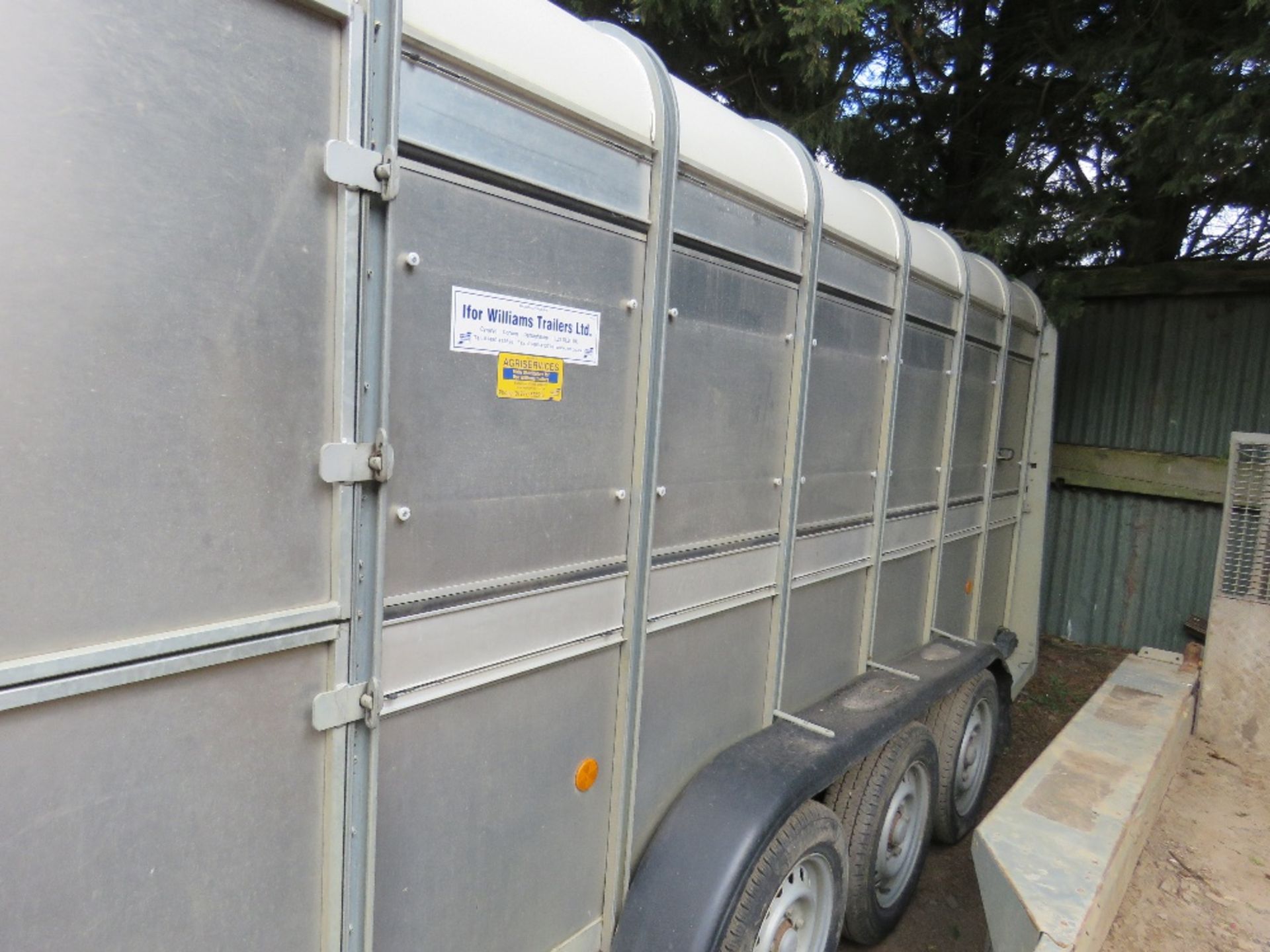 Ifor Williams 14ft triaxled livestock trailer year 2015 SN:SCKT00000F0665260 - Image 4 of 6