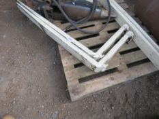 PAIR OF CREAM COLOURED FORKLIFT TINES, UNTESTED