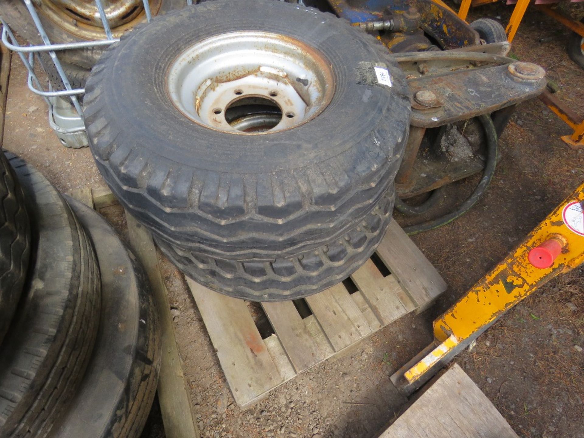 2no. 12.5/80-15.3 wheels and tyres