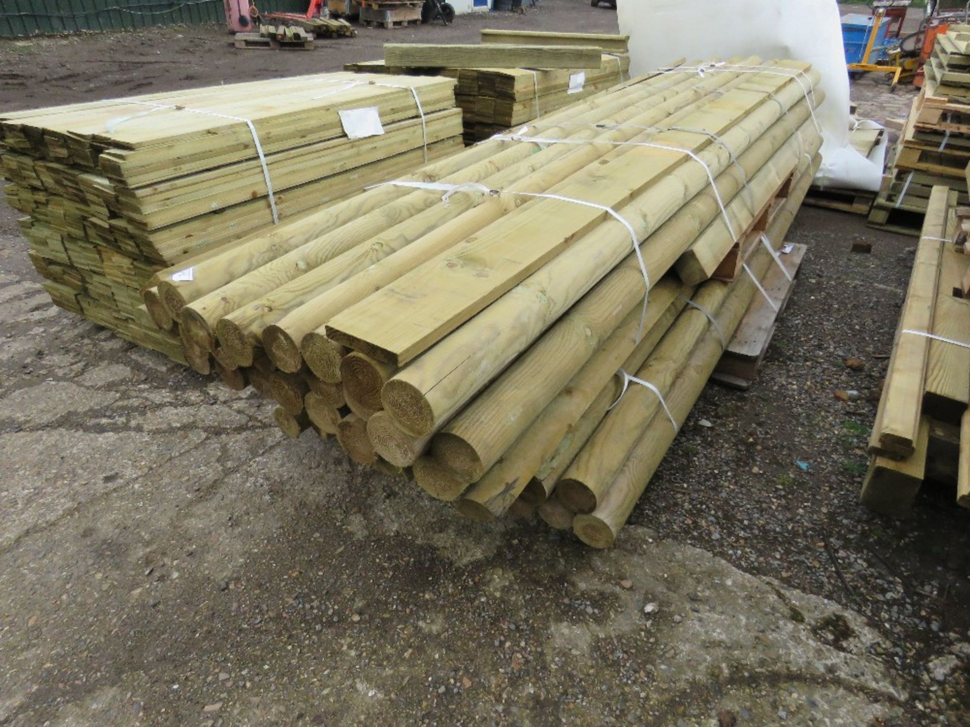 2 X BUNDLES OF ROUND TIMBER POSTS AND SOME OTHER TIMBERS @ 3.6METRES