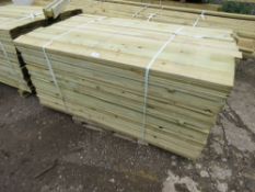 PACK OF FEATHER EDGE TIMBER CLADDING, 1.65M LENGTH X 10CM WIDTH