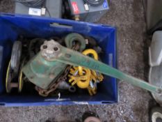 BOX OF LIFTING EQUIPMENT, UNTESTED