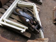 PAIR OF CREAM COLOURED FORKLIFT TINES, UNTESTED