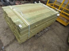PACK OF MACHINED FENCING SLATS, 10CM WIDE X 1.75 METRE LENGTH