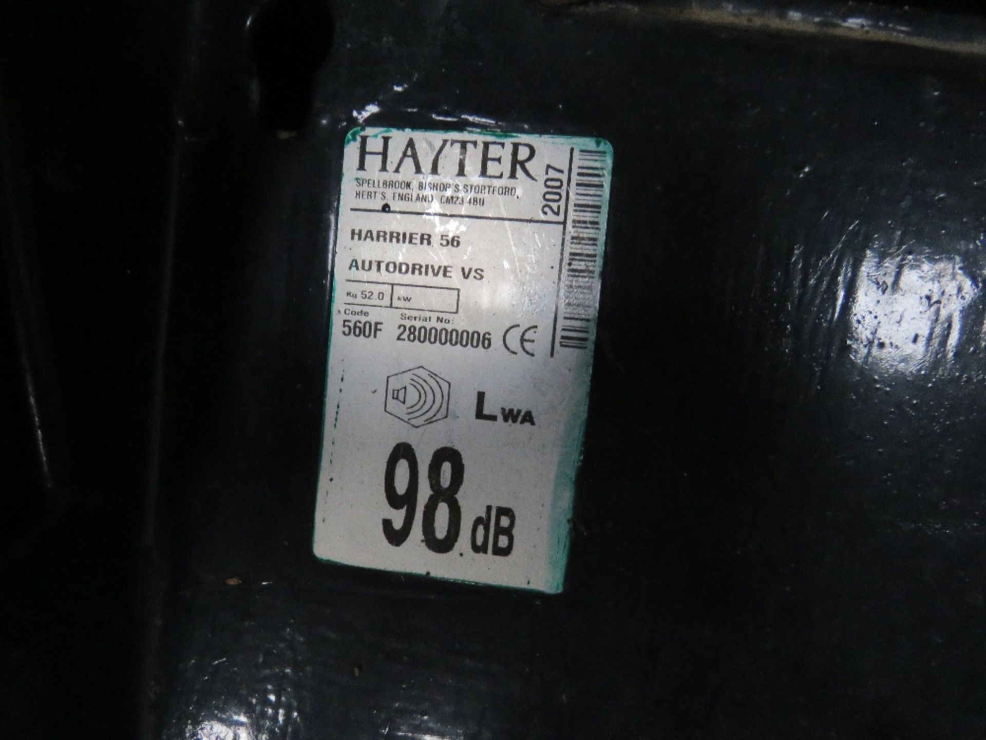 HAYTER HARRIER 56 ROLLER MOWER C/W BAG - Image 3 of 4