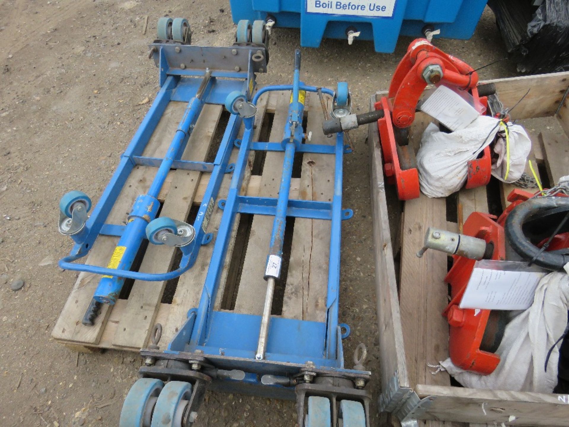 2NO. HEAVY DUTY MACHINE MOVING TROLLEYS