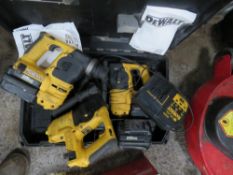 BOX OF DEWALT 24VOLT BATTERY DRILLS/SUNDRIES