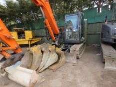 Hitachi ZX85-5 zero tail swing excavator c/w set of 5no. buckets, yr2014 5110 REC HRS SN: