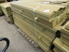 LARGE PACK OF MACHINED TIMBER FENCE CLADDING SLATS 1.75METRE LENGTH
