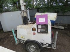 SMC TL90 TOWED LIGHTING TOWER, YEAR 2009, 3334 REC HRS. WHEN TESTED WAS SEEN TO RUN AND MAKE LIGHT