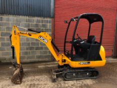 JCB 801-4 MINI DIGGER, YEAR 2016 BUILD, WITH ONE BUCKET. SN:75344. 780 RECORDED HOURS.WHEN TESTED