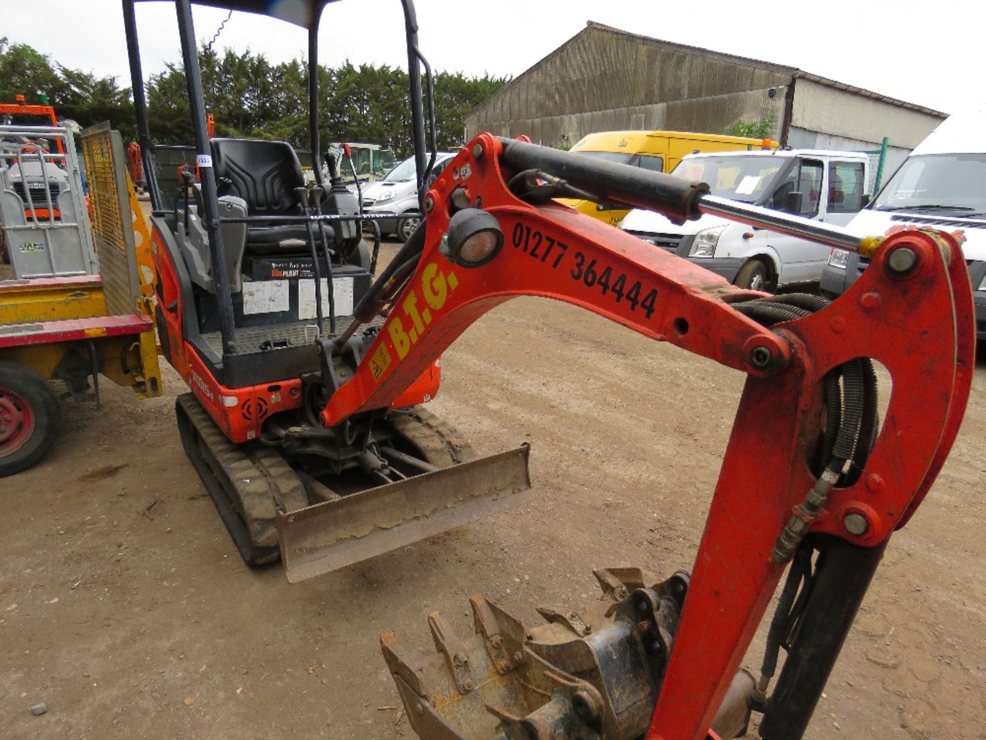 Kubota KX015 1.5tonne mini digger with set of 3NO. buckets, yr2016. PN:ME637 Sourced from company