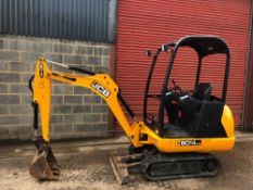 JCB 801-4 MINI DIGGER, YEAR 2016 BUILD, WITH ONE BUCKET. SN:75330 . 1059 RECORDED HOURS.WHEN