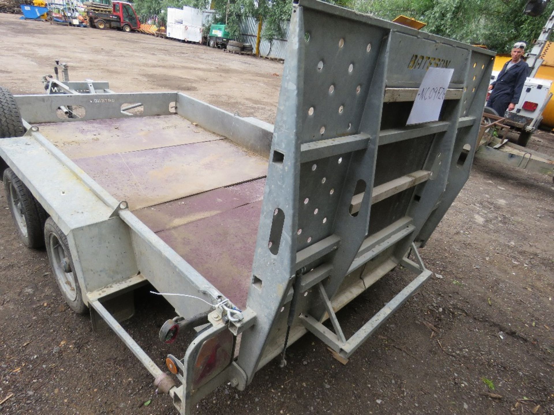 BATESON 3500KG RATED HEAVY DUTY PLANT TRAILER, INTERNAL SIZE 5.5FT X 9FT 6" APPROX - Image 6 of 8