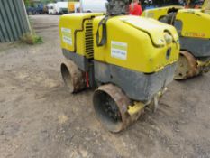 WACKER NEUSON RTSC3 DOUBLE DRUM TRENCH ROLLER PN: 1765FC WHEN TESTED WAS SEEN TO DRIVE AND VIBE..