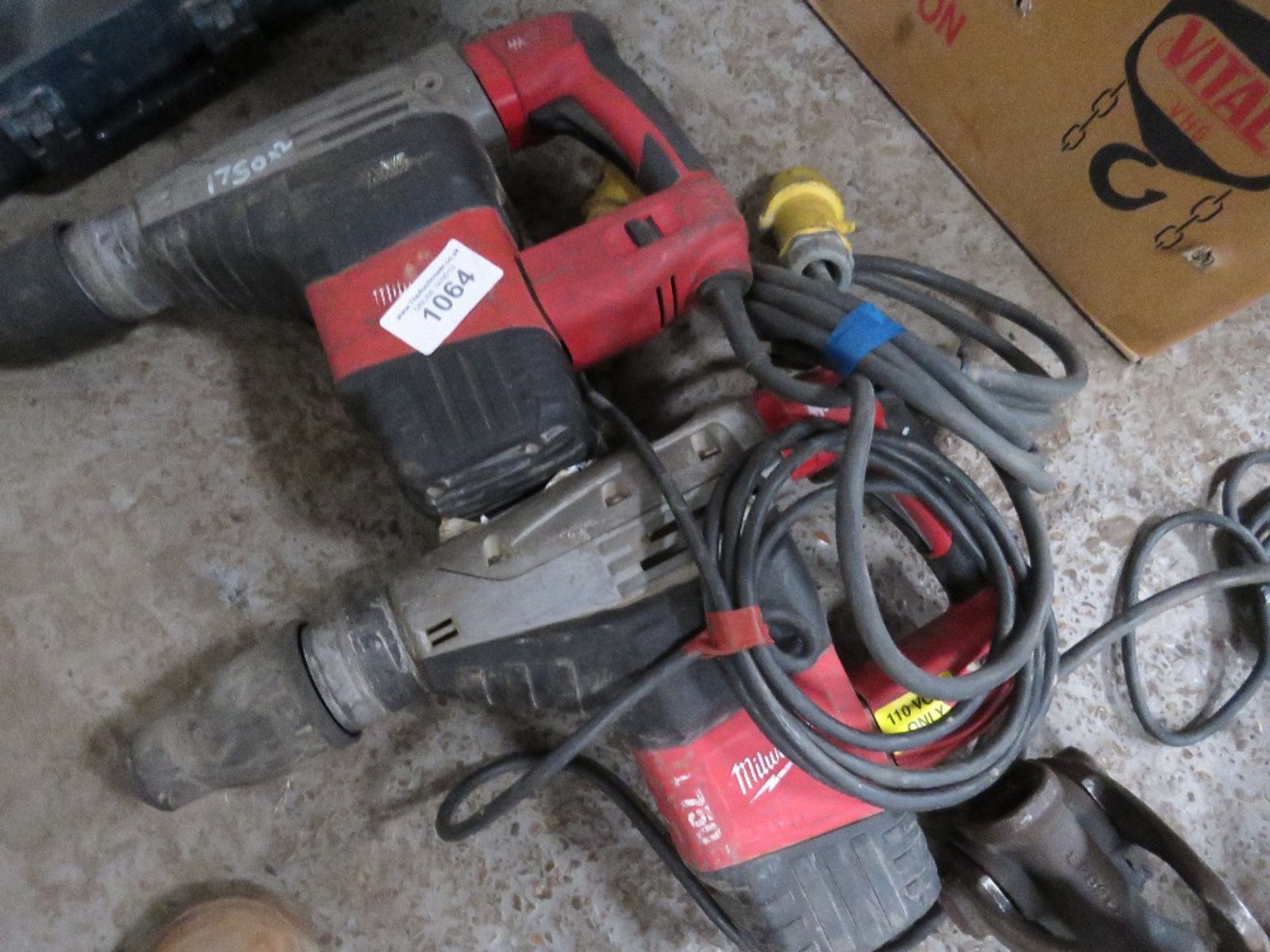 2X MILWAUKEE 110VOLT BREAKER DRILLS