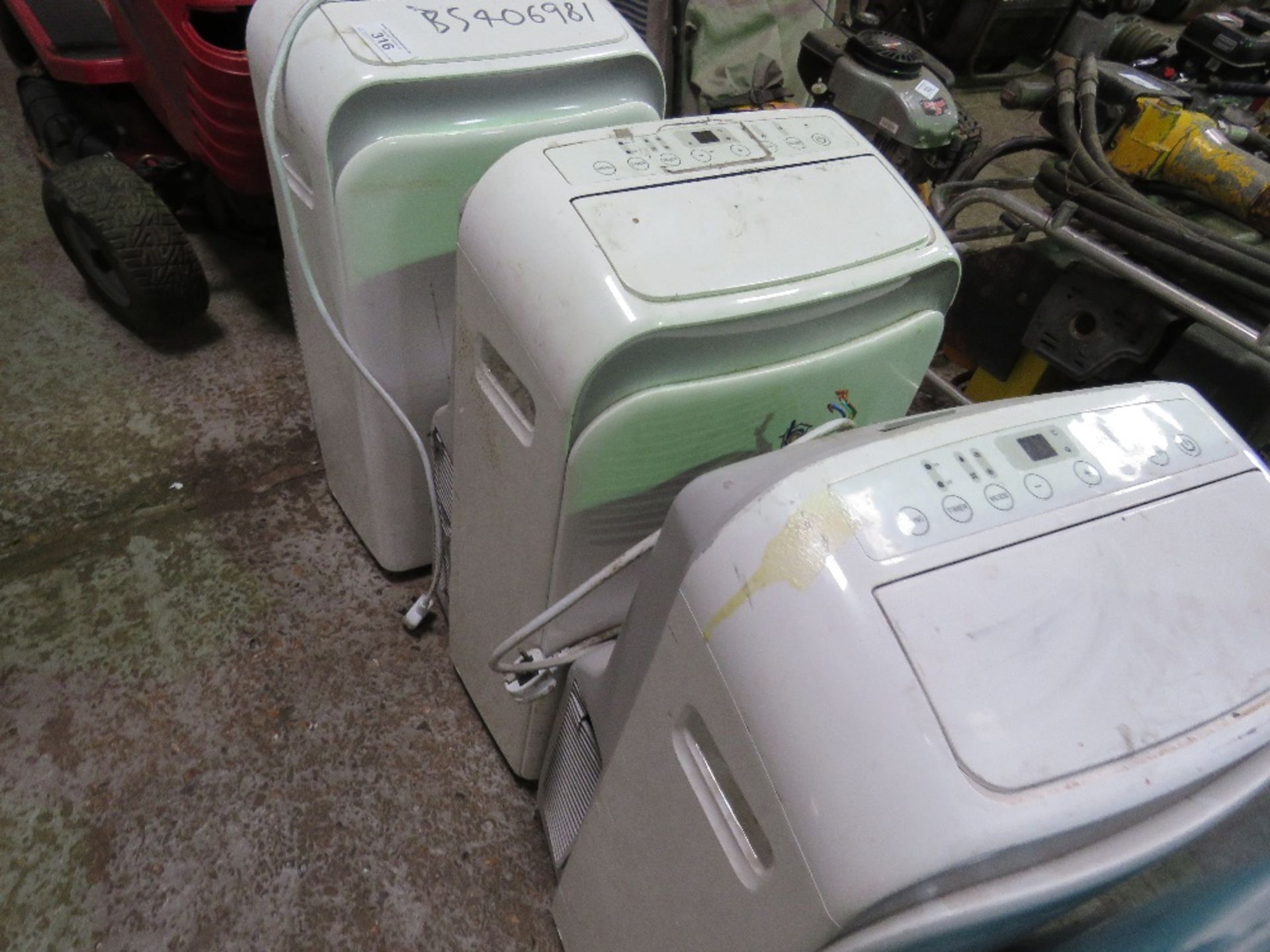 3 X PORTABLE AIR CONDITIONERS, 240VOLT POWERED - Image 2 of 2