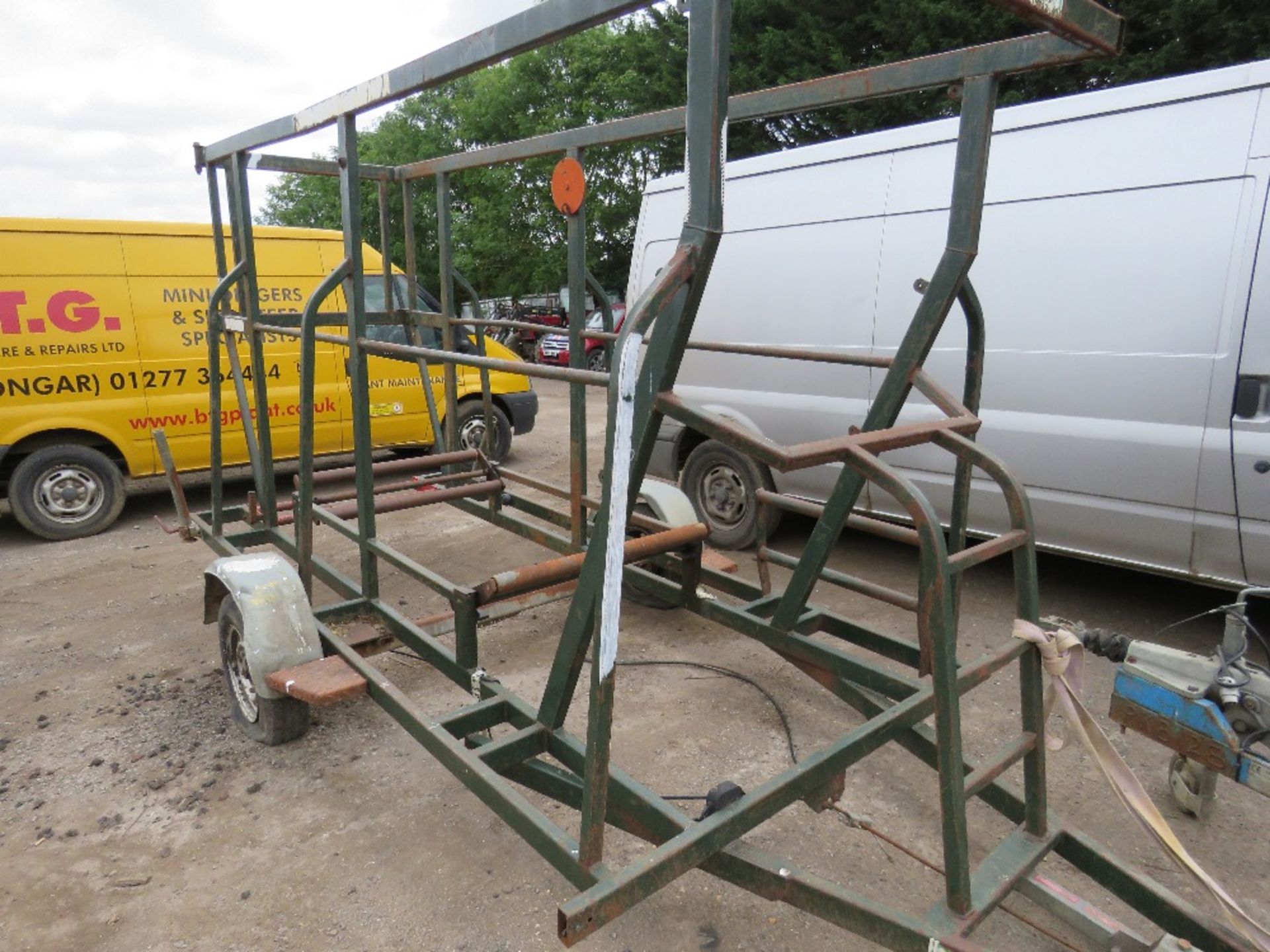 SINGLE AXLE COILED PIPE TRAILER