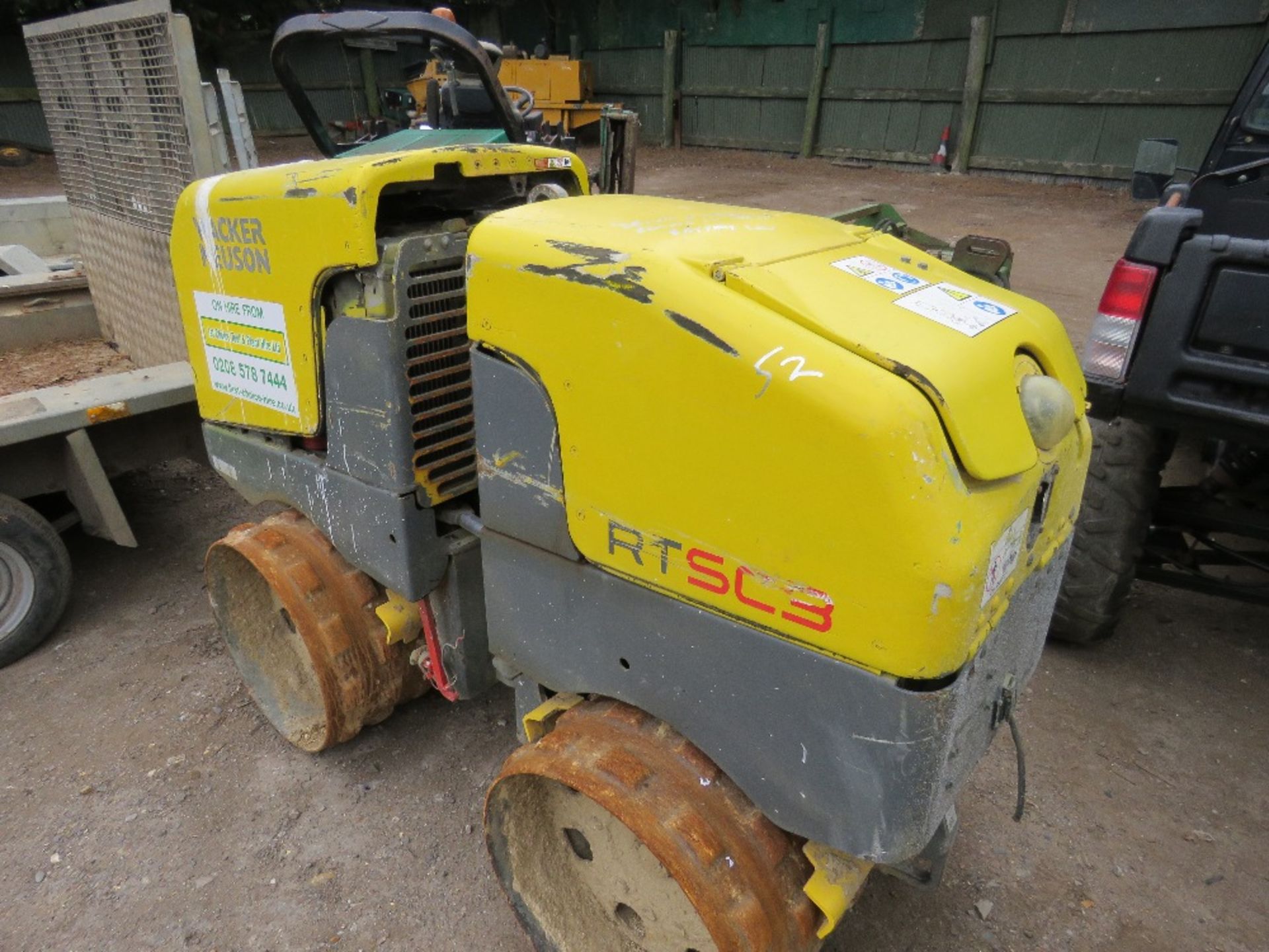 WACKER NEUSON RTSC3 DOUBLE DRUM TRENCH ROLLER YEAR 2007 PN: 5864FC WHEN TESTED WAS SEEN TO DRIVE AND