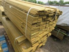 2 PACKS OF MACHINED FENCING CLADDING, 10CM WIDE, 1.75M LENGTH APPROX