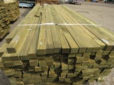 LARGE PACK OF TIMBER POSTS AT 2.7M LENGTH, 5.5CMx4.5CM, APPROX 225 PIECES