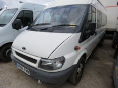 FORD TRANSIT 17 SEATER MINIBUS, REG: BP05 FVW 43,645 REC MILES?? WITH V5 when tested was seen to