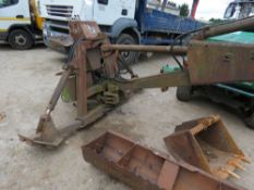 DAVID BROWN 3 POINT LINKAGE MOUNTED BACK ACTOR UNIT C/W 2 X BUCKETS